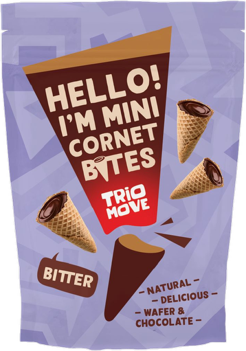 TM00B 02 TRIO MOVE BITES BITTER CHOCOLATE 75g